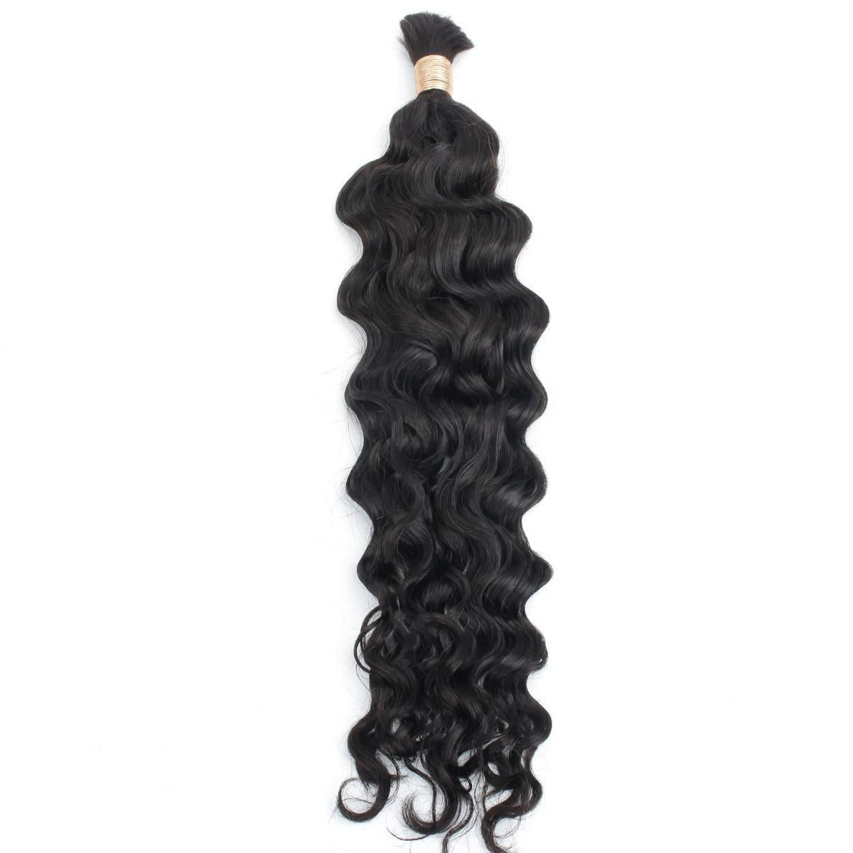 Beach Wave Bulk Human Hair Extensions