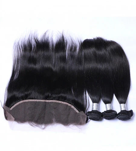 Luxury Straight Bundles with a Lace Frontal 13x4"